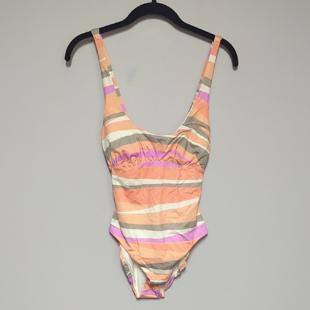 NWT Prana Colorful Striped One-Piece Swimsuit